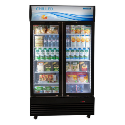 Unifrost Display Chiller / Fridge, Upright, 2 Glass Door