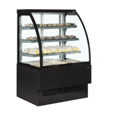 Hot Food Display Cabinet Black 600x755x1400mm
